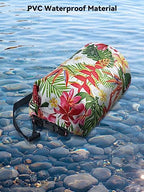 Waterproof Dry Bag Backpack with Emergency Whistle (40L / Flower)
