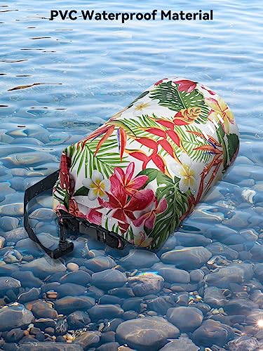 Waterproof Dry Bag Backpack with Emergency Whistle (40L / Flower)