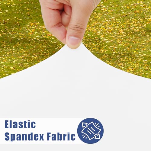 2 Pack Rectangle Spandex Fitted Table Cloth (White / 60" x 36" (Rectangular))