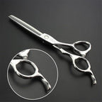 SHARONDS 6 Inch 440C High Hardness Stainless Steel Hair Scissors Hair Salon Hair Stylist Cutting Thinning Tool Barber Special (scissors set) (6 inch 2pc-B)