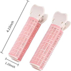 4PCS Pink Hair Rollers with Clip Volumizing Hair Root Clips Bangs Curler DIY Styling Accessories Tool Portable Volume Clip Self Grip Volume Hair Root, Care Styling Tools and Appliances