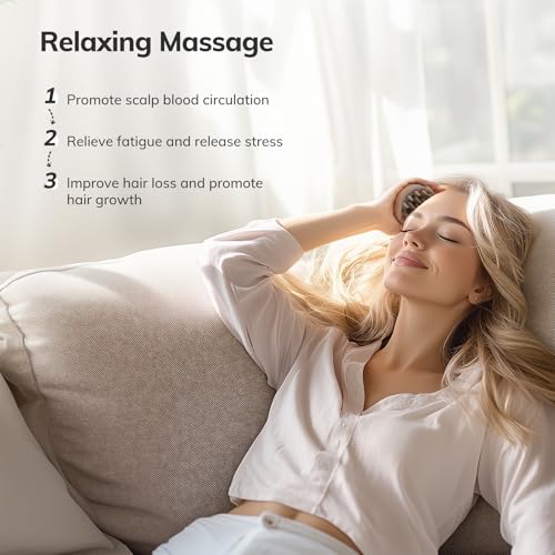 Silicone Scalp Massager Shampoo Brush (Khaki)