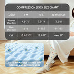 Cotton Compression Socks for Women&Men 20 (2 Pairs-polkadots / Medium-Large)