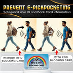 2 Pack RFID Blocking Card for Credit Debit ID Card (Rainbow)
