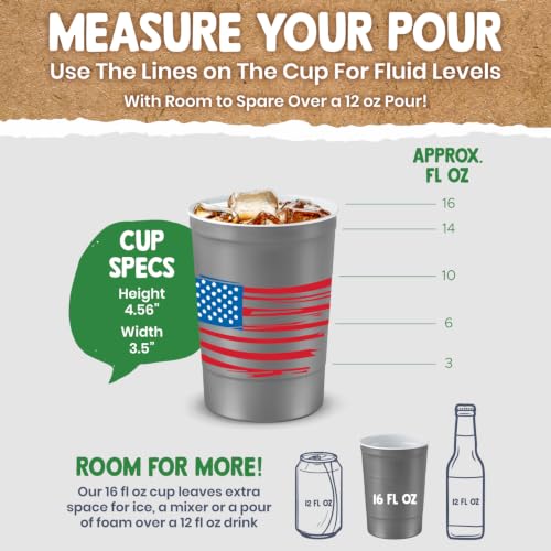 16 oz. Reusable Party Cups America the Beautiful (America the Beautiful / 12 Count)
