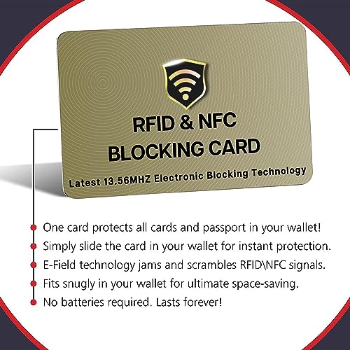 10 Pack RFID Blocking Card for Credit Debit ID Card (Golden)