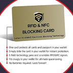 10 Pack RFID Blocking Card for Credit Debit ID Card (Golden)
