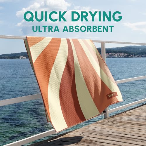 Waffle Microfiber Beach Towel (Rays)