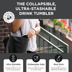 Collapsible Insulated Tumbler 16oz (16 Ounces / Jet Black)