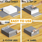 8 Pack Bed Sheet Organizers and Storage (8 Pack / Gray)