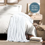 Fleece Blanket Luxury Microplush (Throw/Travel / 01 - White)