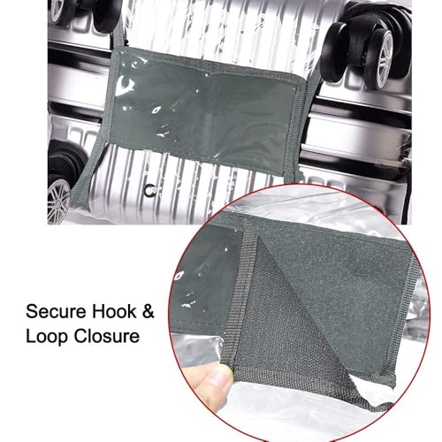 30 Inch PVC Clear Suitcase Cover (Gray Trim-0.4mm / XL Suitcase Cover.)