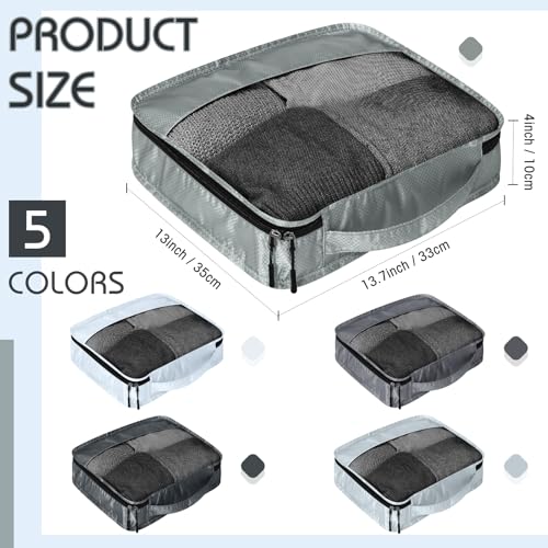 Packing Cubes for Suitcase Large Organizer Bags (Gray / Medium)