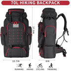 Hiking Backpack for Men 70L (70l-blackred)