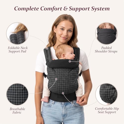 Reversible Baby Carrier (Black & Houndstooth)