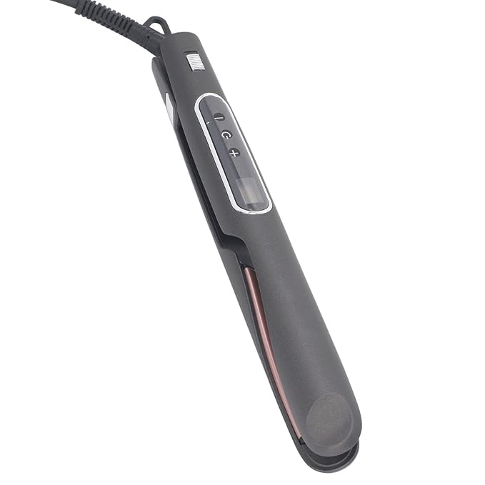 Twisted Structure 2 in 1 Hair Straightener Curler, Versatile Styling, Reduce Frizz, Suitable for All Hair Types, LCD Display, Ceramic Coating,Lasting (NPT 3/4in)