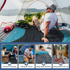 Cotton Flannel Double Sleeping Bag for Adults Machine Washable 2 Person Camping Sleeping Bag Queen Size Waterproof with Compression Sack for Cold Weather 3 (CYAN / Flannel)