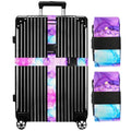 Luggage Straps for Suitcases TSA Approved (Blue Marble)