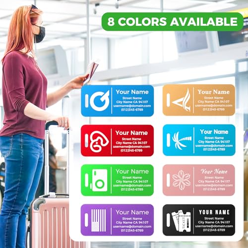 4PCS Personalized Luggage Tag (Green / Small)