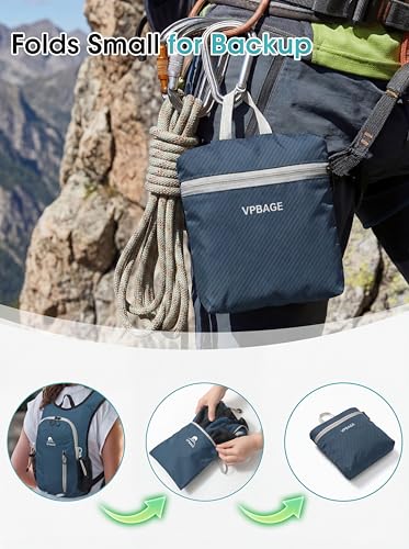 Foldable Small Hiking Backpack with 3 Strap Pockets (Darkgray)