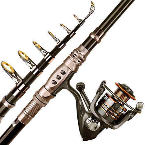 Fishing Rod and Reel Combos Carbon Fiber Telescopic Fishing Rod with Reel Combo Sea Saltwater Freshwater Kit Fishing Rod Kit (5.91 ft / Fishing Rod and Reel (No Lures and Line))