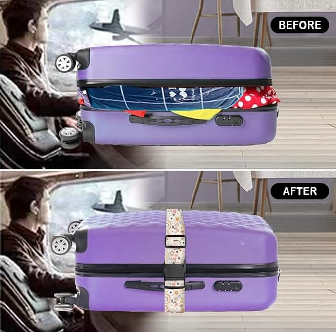 Luggage Straps for Suitcases Travel Belt Accessories, Cute Suitcase Strap - Image 3