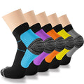 Copper Ankle Compression Socks (Small-Medium / A07-5 Black)