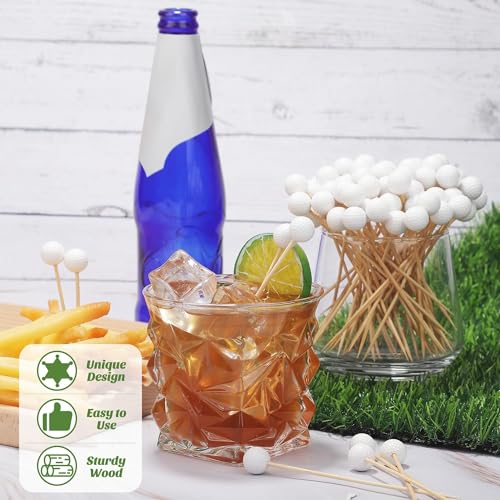 100 Pcs Golf Toothpicks 4.7 Inch Golf Cocktail Picks Skewers (Golf)