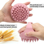 Silicone Scalp Massager Shampoo Brush Hair Scrubber Scalp Brush for All Hair Types of Women (Pink / 1 Count(Pack of 1))
