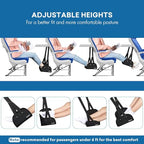 2 Pack Foot Hammock for Plane Travel (2 Pcs Black)