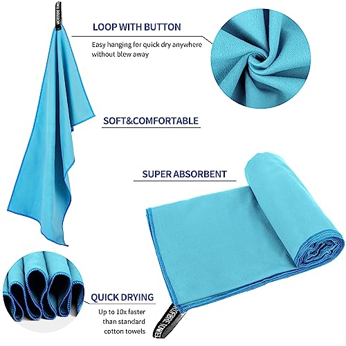 Microfiber Travel Towel (Marineblue / S:16"×32")