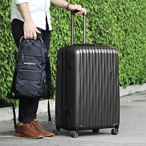 7272 Energie Expandable Hardside Luggage with Spinner Wheels and TSA Lock (Checked-Large 27-Inch / Black)