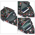 Sling Bag for Men Women (Black Base Flora)