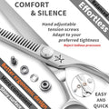 High end Professional Hair Scissors Thinning Shears Barber Hair Cutting Teeth Shears Hairdressing Texturizing Scissor 6 Inch Stainless Steel Alloy For Women Men Kids Salon Hairdresser & Home (Thinning Shears / 6 Inch)