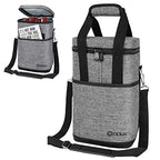 Insulated Wine Cooler Bag (4 Bottle / Heather Gray)