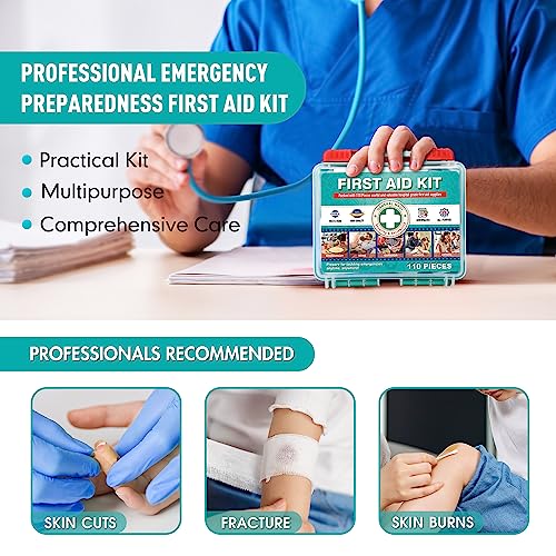 110 Pieces Small First Aid Kit (110 Pieces)