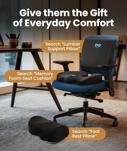 Doctor Recommended Memory Foam Seat Cushion for Office Chairs & Car (Charcoal Black / X-Large)