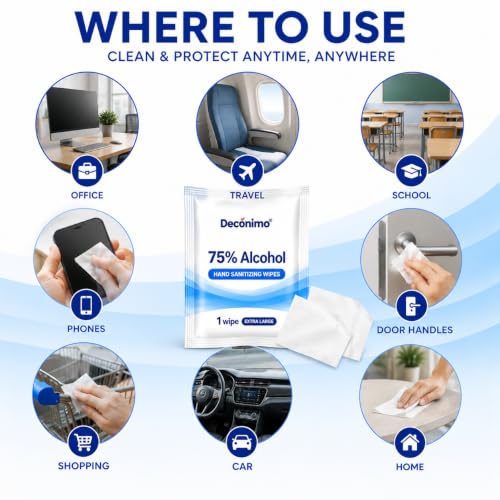 Extra Large 75% Alcohol Wipes