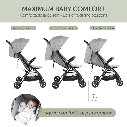 Lightweight Travel Stroller for Baby & Toddlers (Grey)