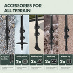 Trekking Poles 7075 Aluminum Lightweight Hiking Sticks (Orange)
