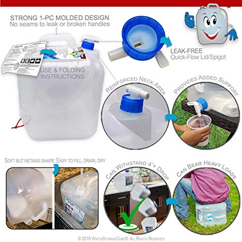 Collapsible Water Container with Spigot