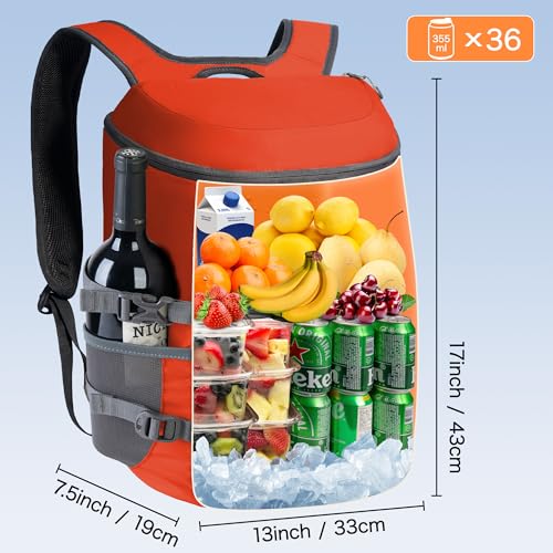 Backpack Coolers Insulated Leak Proof 36 (2025-Orange-36Cans / 36 Cans)