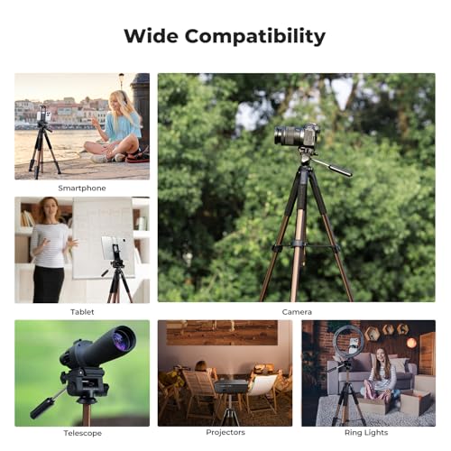 75" Aluminum Camera Tripod (Bronze Gold)
