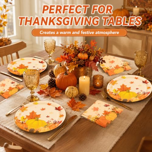 Fall Maple Leaves Paper Plates and Napkins (fall leaves)