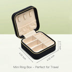Travel Jewelry Case, Small Plush Velvet Jewelry Box - Image 3