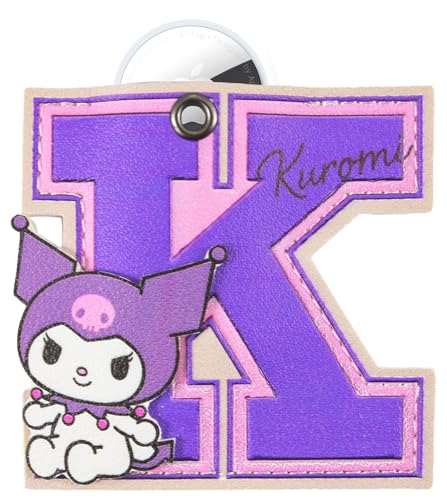 x Sanrio Character Keychain Case Compatible with Apple AirTag (College Letters Kuromi)