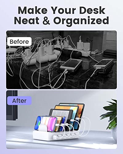 50W Charging Station for Multiple Devices (White)
