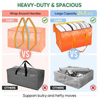 2 Pack Oversized Moving Bags with Reinforced Handles (2-Pack / Orange)