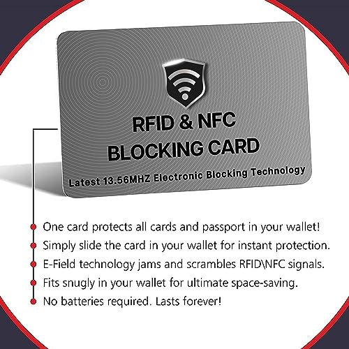 2 Pack RFID Blocking Card for Credit Debit ID Card (Grey)