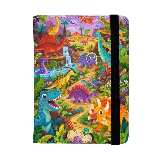 Dinosaur Passport Holders Leather Passport Wallet for Travel Essentials